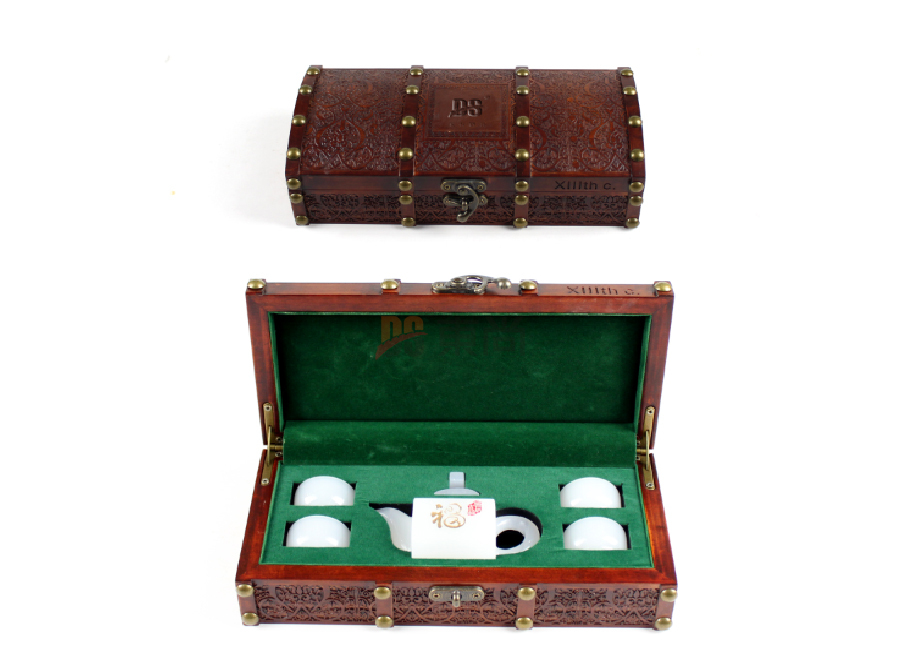 DS 實木古典茶具盒